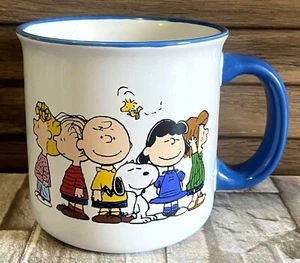 PEANUTS GANG SNOOPY Stoneware COFFEE MUG Cocoa Charlie Linus Lucy Woodstock 21oz - Picture 1 of 4