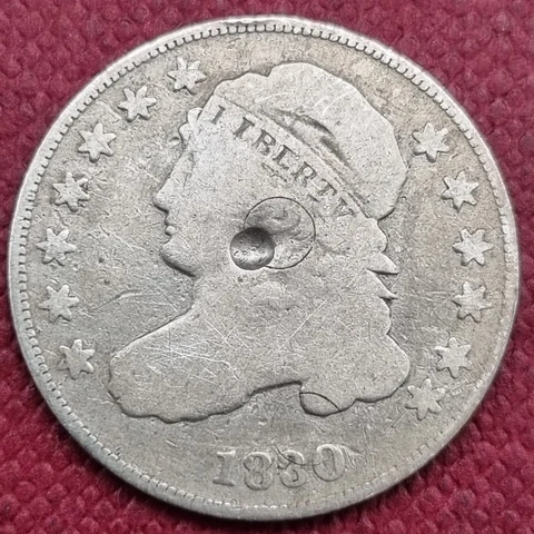 1830 Capped Bust Dime 10c Circulated Details #60326 Cover