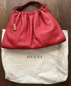 GUCCI Damen Handtasche Leder rot, Vintage - Bild 1 von 9