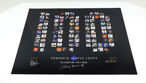 Johnny Bower/Doug Gilmour/Ron Ellis Signed 16x20 Photo Maple Leafs 3 Autos