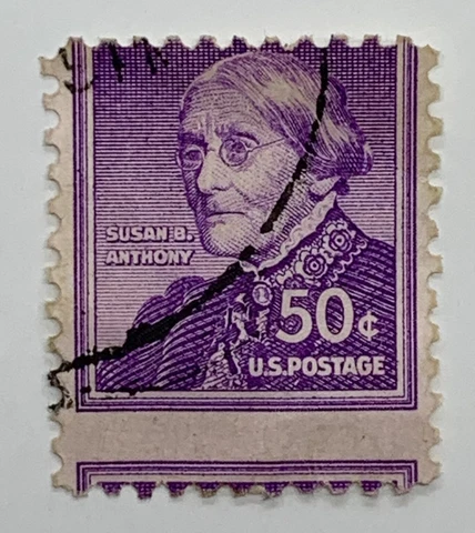 ERROR 50C SUSAN B. ANTHONY STAMP WITH HUGE MISPERF Cover