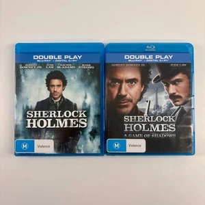 LIKE NUEVO Lote Blu-Ray SHERLOCK HOLMES & A GAME OF SHADOWS 2-Películas Set - Imagen 1 de 6