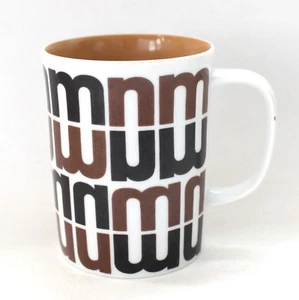 Vintage Fitz & Floyd für Neiman Marcus Kaffeebecher Tasse Logo Helvetica Buchstabe m n - Bild 1 von 5