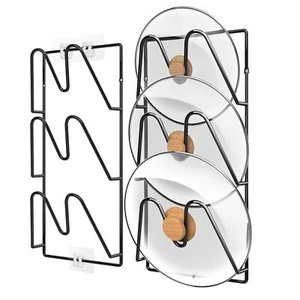 2pack Pot Lid Organizer 6tier Pots & Pans Lid Holder Organizer For Cabinet Or Wa - Picture 1 of 7