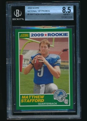 2009 Score National VIP Promo rookie #2 Matthew Stafford rc BGS 8.5 - Image 1 of 2