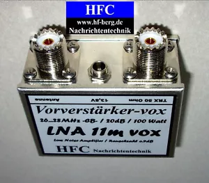 LNA-11m-VOX Vorverstärker 26...28 MHz, Weißblechgehäuse - Picture 1 of 3