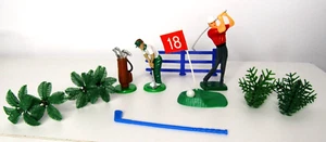 Lote de decoración de pasteles vintage Wilton Golf 2 golfistas 4 árboles - Imagen 1 de 7