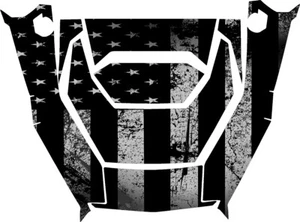 2021-CURRENT POLARIS GENERAL 1000 EPS HOOD DECAL SURROUND MATTE AMERICAN FLAG - Bild 1 von 1