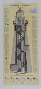 Marblehead Lighthouse Architectural Drawing Fine Art Print - Picture 1 of 7