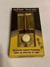 NUTONE Gold-Tone with Lucite LIGHTED PUSH BUTTON 3" X 1-3/8" PB-8 NEW