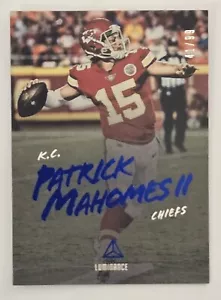2018 PANINI LUMINANCE BLUE PATRICK MAHOMES 41/99 !! #91 CHIEFS 2nd Yr RC - Picture 1 of 2