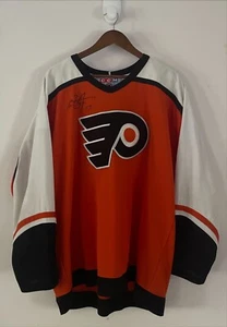ROD BRIND'AMOUR 17 AUTOGRAPHED SIGNED PHILADELPHIA FLYERS CCM JERSEY SIZE XL - Picture 1 of 16