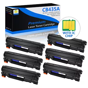 Lote de tóner negro compatible 1-6PK CB435A 35A para HP LaserJet P1002 P1003 P1004 - Imagen 1 de 29
