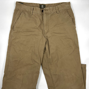Timberland Mens Chino Pants Size 33 Beige Tan Khaki Straight Leg Flat Front