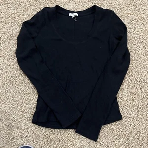 Z Supply Long Sleeve Tee Tshirt Small Women Black Blouse Top Shirt Elastic - Picture 1 of 6