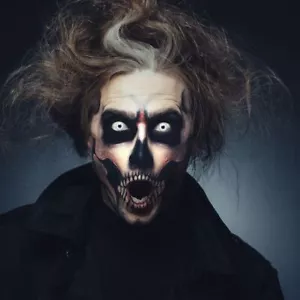 Weiße Uv Kontaktlinsen Farbige Halloween Schwarzlicht Neon Linsen Kostüm Zombie - Bild 1 von 6
