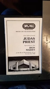 JUDAS PRIEST / IRON MAIDEN MEADOWLANDS OCTOBER 22, 1982 CONCERT PROGRAM HANDOUT - Picture 1 of 8