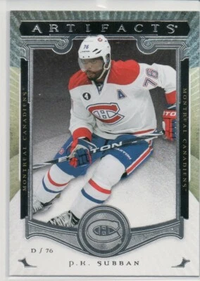 2015-16 Artifacts #9 P.K. Subban Montreal Canadiens (22-1614) - Image 1 of 2