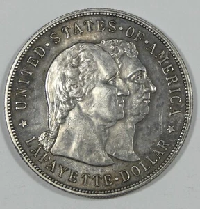 Dólar de plata conmemorativo Lafayette 1900 casi sin circular - Imagen 1 de 4