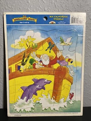 Noahs Ark Bible Animals Kid's Christian Jigsaw Puzzle Ages 3+ NEW 12 pc Jigsaw - Image 1 of 2
