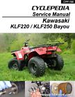 1988-2011 Kawasaki Bayou KLF220 & KLF250 ATV Service Repair Manual CPP-199-P