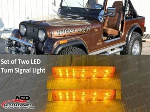 For Jeep Cherokee CJ5/6/7 J10/20 Pickup LED Front Rear Side Marker Lights Smoked - Picture 1 of 8