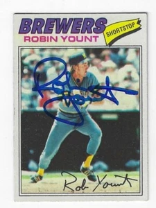 Handsignierte ROBIN YOUNG Milwaukee Brewers 1977 Topps Karte #635 mit Showticket - Bild 1 von 1