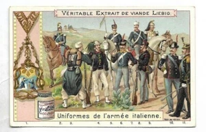 Uniformes de l'armée italienne - - Chromo Liebig - Trade card - Imagen 1 de 2