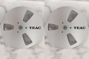 One Pair standard metal aluminum 7 '' Silver Tape reel for Teac tape recorder - Picture 1 of 5