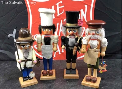 Steinbach Volkskunst Traditional Holiday Decorative Wooden Nutcrackers Lot Of 4 - Image 1 of 4