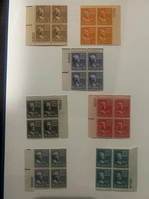 U.S. Presidents Series / Many Higher Values / 4-block With Plate Numbers / mint  - Image 1 of 4