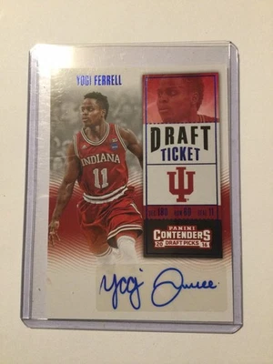 2016-17 Panini Contenders Draft Ticket Yogi Ferrell Rookie Auto RC Blue Foil - Image 1 of 2