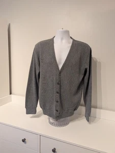 Vintage Sears Men's Store Kings Road Size L Men's Cardigan Sweater Gray - Picture 1 of 4