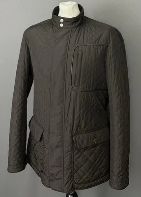 CHAQUETA ACOLCHADA PAL ZILERI / ABRIGO DE CUERO CON BORDES para hombre talla IT 52 - 42" pecho - XL Foto 1 de 4