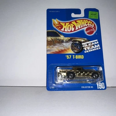 Hot Wheels '57 T-Bird #190 GLEAM TEAM EDITION Blue Card - Image 1 of 4