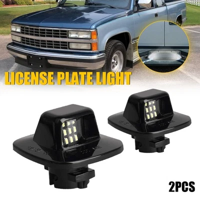 2PC LED License Plate Light 1992-1999 For GMC C1500 Suburban C2500 K1500 K2500 C - Image 1 of 4
