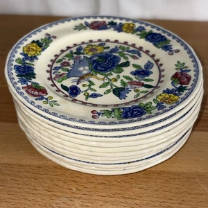 Menge 11 Mason's Plantation Koloniale Regentschaft Brot oder Dessert Teller, 5 3/4" - Bild 1 von 4