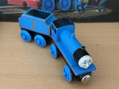 Tren Thomas de madera Shining Time 1992 primera versión Edward y negro sólido ¡Tender! Foto 1 de 4