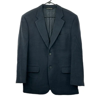 Chaqueta Barneys New York Para Hombre 44 Stuartwood 100% Cachemira Azul Marino Tranquila Lujo Foto 1 de 4