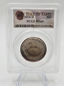 2014-D HOF Hall of Fame Baseball Commemorative Half MS69 PCGS - Picture 1 of 4