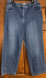 Christopher & Banks Damen Denim Jeans Gr. 14 Straight Leg Stretch High Rise - Bild 1 von 6
