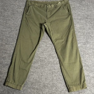 Uniqlo Pants Mens XL Olive Green Slim Stretch Chino Jogger Hem Casual Streetwear - Picture 1 of 12