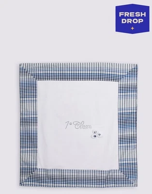 RRP€206 ALVIERO MARTINI 1A CLASSE Baby Blanket Rhinestones Made in Italy - Image 1 of 4