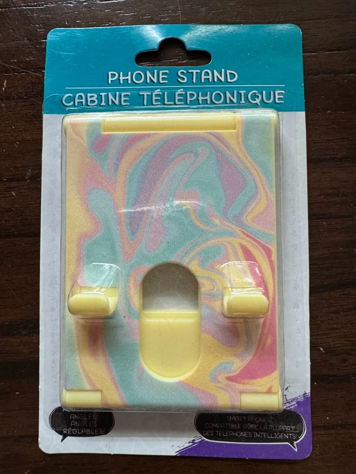 Soporte de teléfono ajustable compatible con teléfono inteligente (remolino amarillo) ¡Nuevo y sellado! Foto 1 de 1