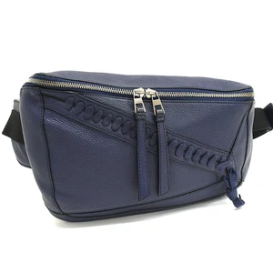 LOEWE Puzzle Sling Bag Anagram Crossbody Bag Deep Blue Leather T00X - Picture 1 of 9