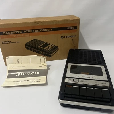 Винтажный кассетный магнитофон Hitachi с верхней загрузкой плеер TRQ-249 протестирован работает - Изображение 1 из 4