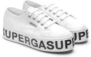 Superga 2790 COTW Plateau Damen Sneaker Turnschuhe Weiß Schriftzug UK 5 UVP60€ - Bild 1 von 6