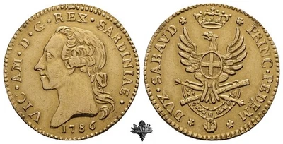 REGNO DI SARDEGNA Doppia 1786 ORO Torino Vittorio Amedeo III Savoia (1773-1796) Foto 1 de 4