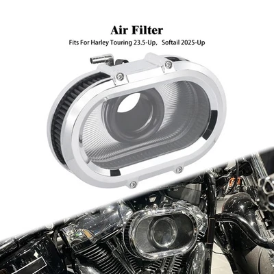 Luftfilter Chrom transparent für Harley Touring Road King Glide 24-2025 - Bild 1 von 4