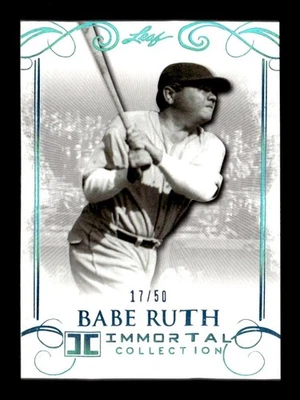 2017 Leaf Babe Ruth Immortal Collection #5 Babe Ruth #/50 - Image 1 of 2
